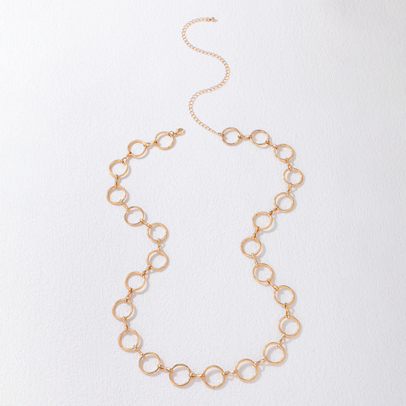 Hollow Circle Waist Chain Boho