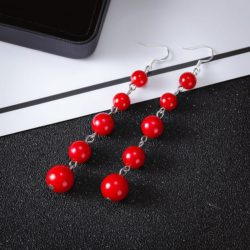 Pearl Beaded Hook Earrings for Women