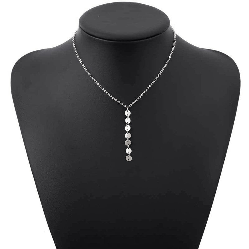 Round Disc Pendnat Necklace