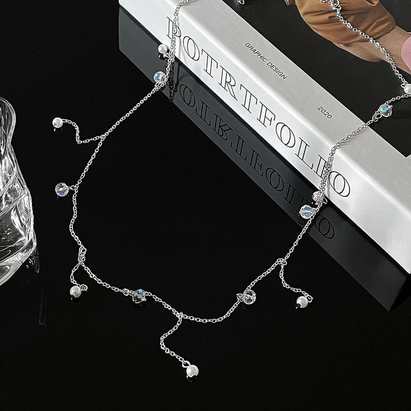 Rhinestone tassel Waist Pearl Body Chain