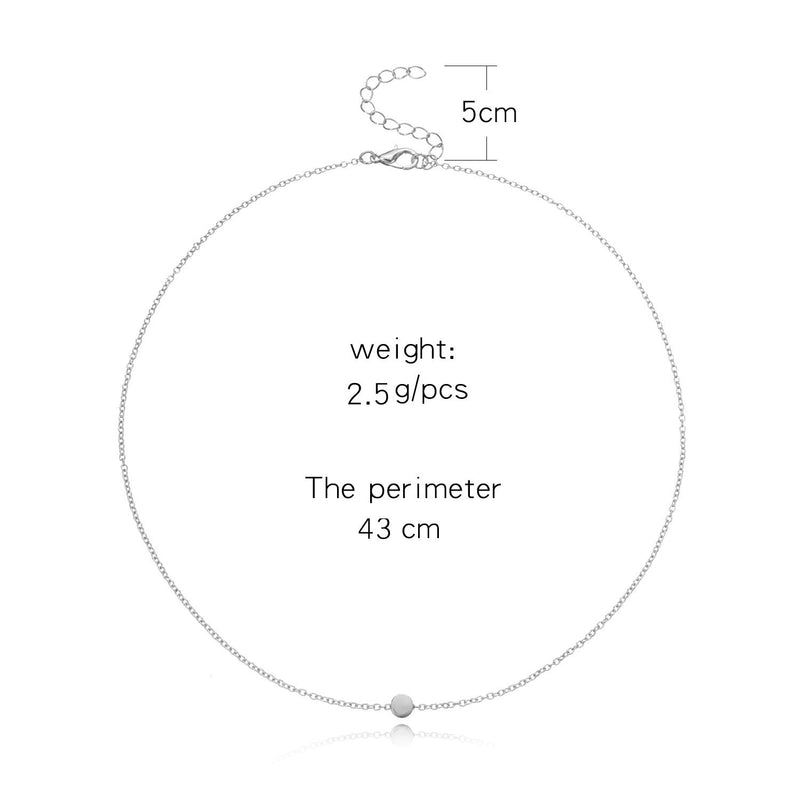 Disc Round Pendant Necklace