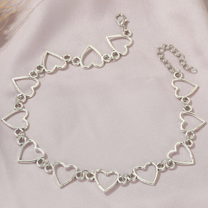 Sweetness Heart Love Chain Heart Chain Necklace