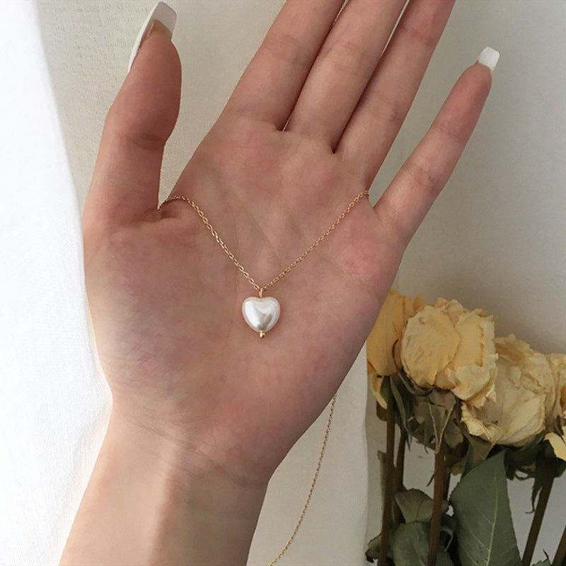 Heart Pearl Necklace