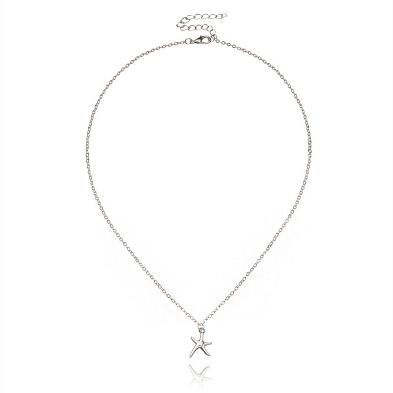 Summer Beach Style Starfish Pendant Necklace