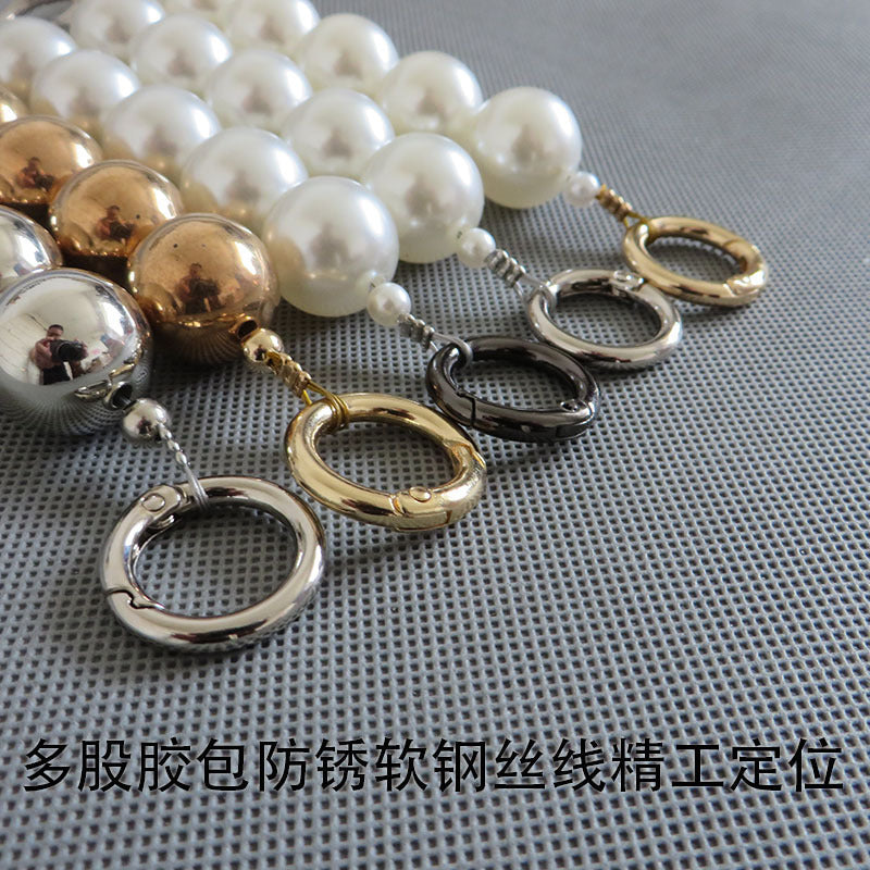 Pearl Strap Purse Handle Pearl Extension Chain Strap