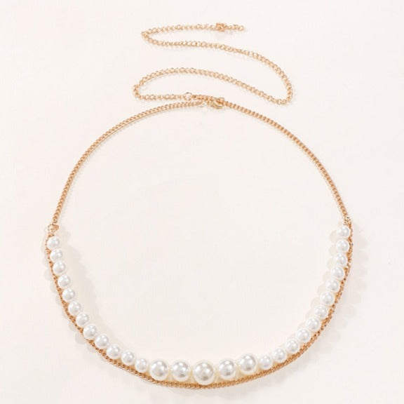 Imitation Pearl Waist Chain Elegant Baroque Pearl Pendant