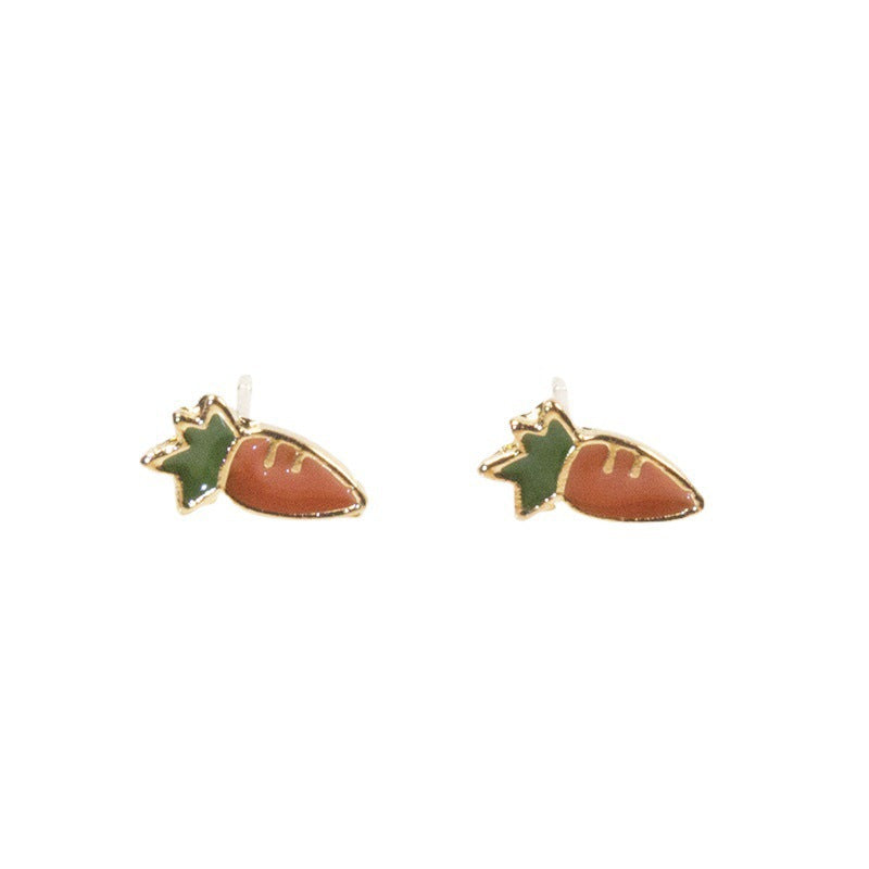 Enamel Carrot Earring