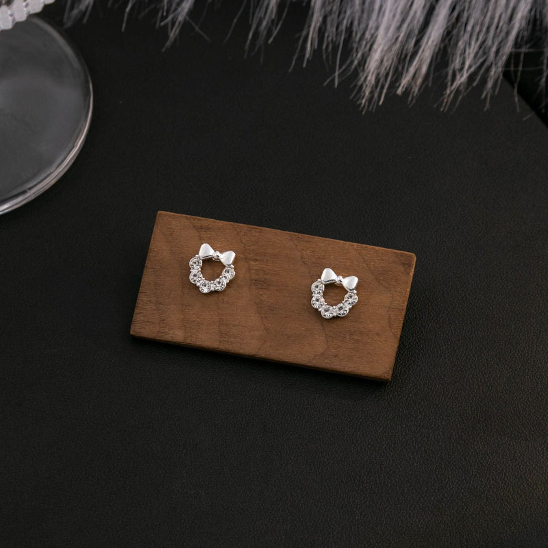 Rhinestone Elegant Knot Stud Earrings