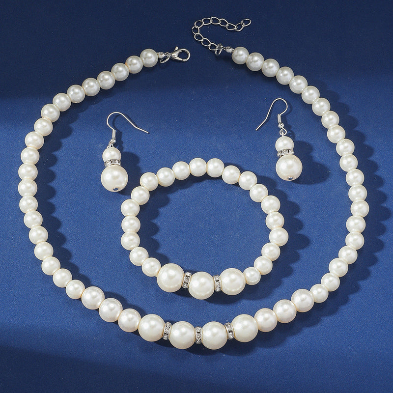 Vintage Pearl Wedding Bridal Jewelry Set