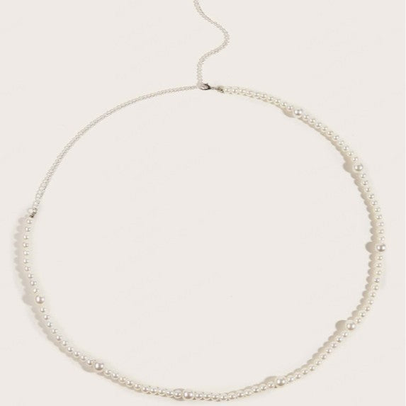 Imitation Pearl Waist Chain Elegant Baroque Pearl Pendant Waist Chain