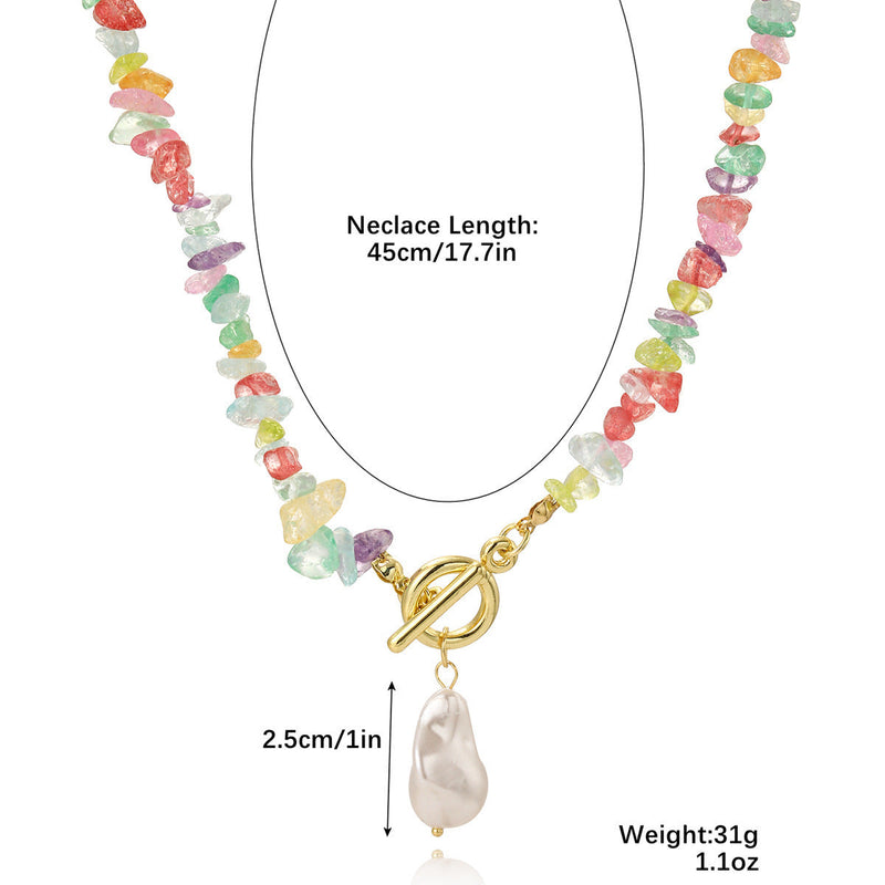 Natural Stone Bead Necklace