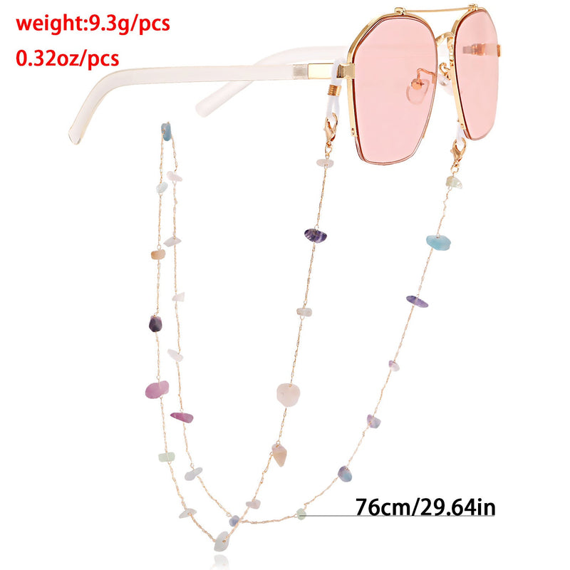 Women Sunglasses Holder Natural Stone Turquoise Sunglass Chain