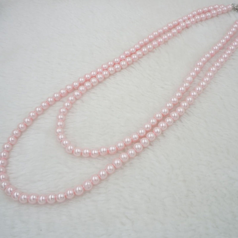 Double layer Pink Pearl Necklace