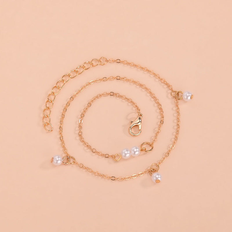 Tiny Pearl Chain Necklace
