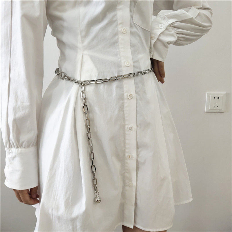 Lady Style Chain Metal Belt Cheap Women Belt Strap