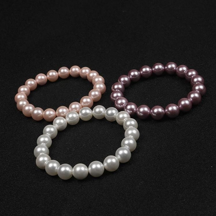 Simple Elegant Round Beads Shell Pearl Beads Bracelets