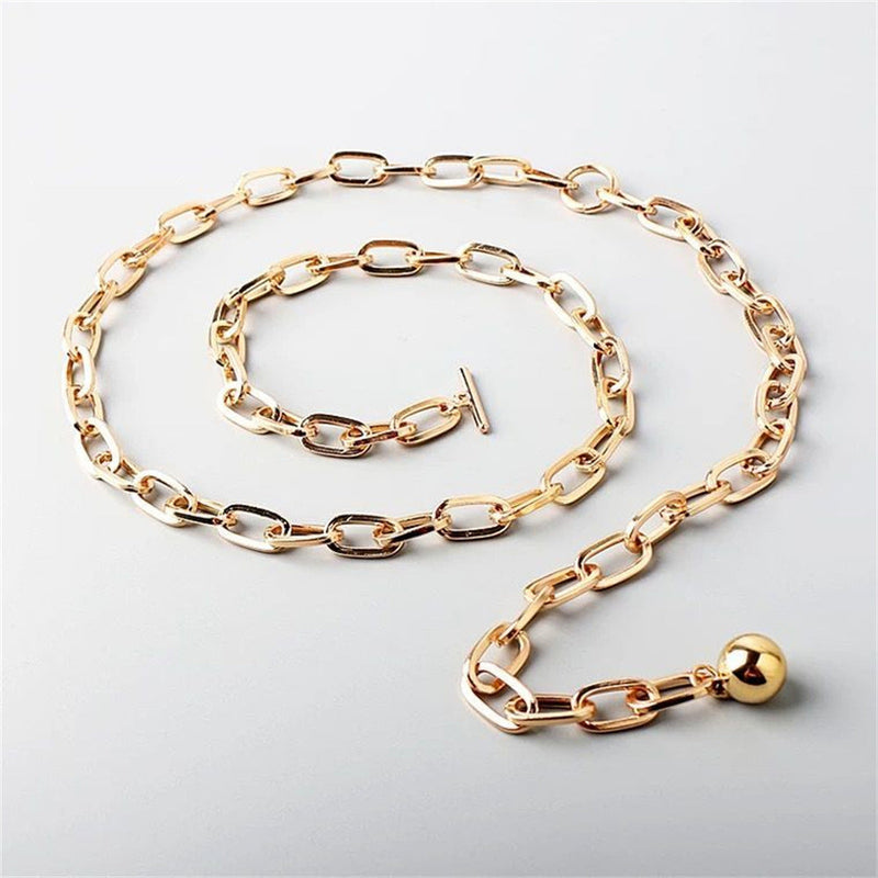 Lady Style Chain Metal Belt Cheap Women Belt Strap