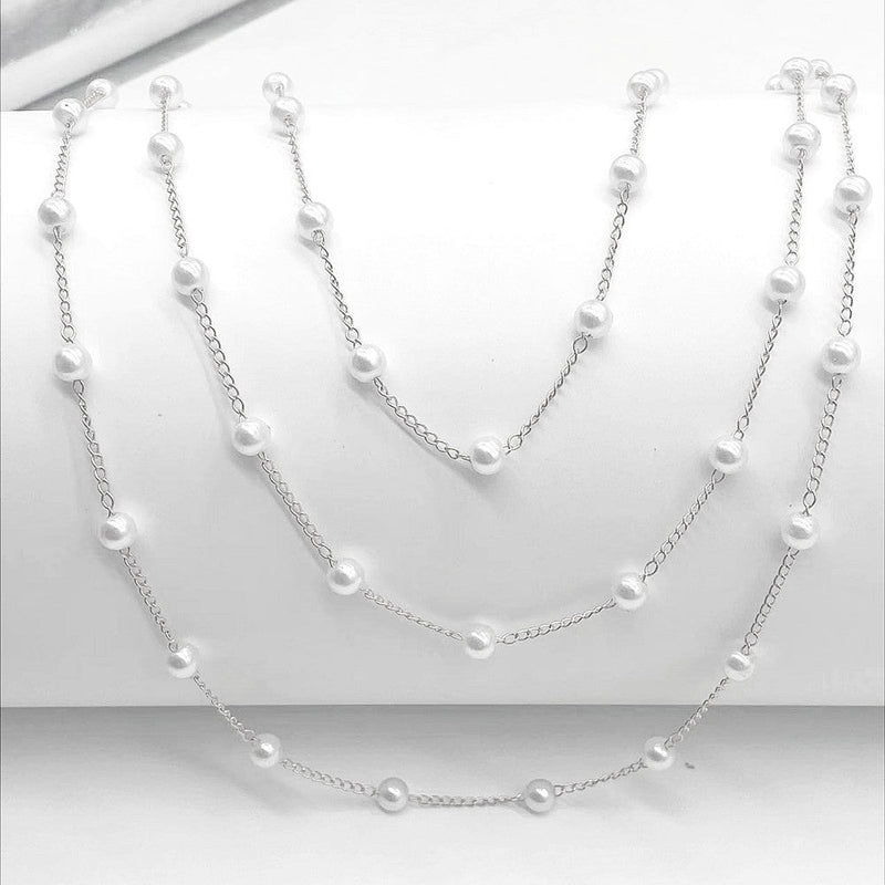 Beaded Collar Chain Retro Pearl Multi Layer Necklace