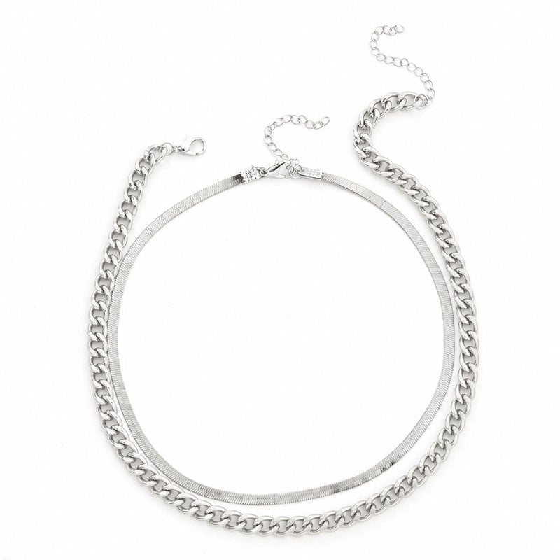 Snake Bone Layer Chain Necklace Women