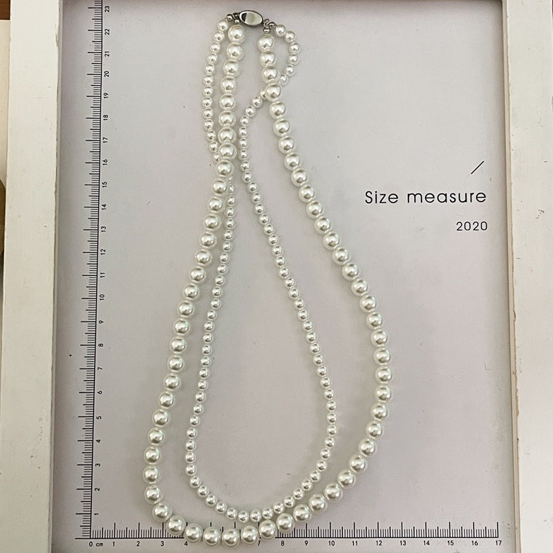 Beaded Jewelry Artificial Traditional Round Pearl Necklace