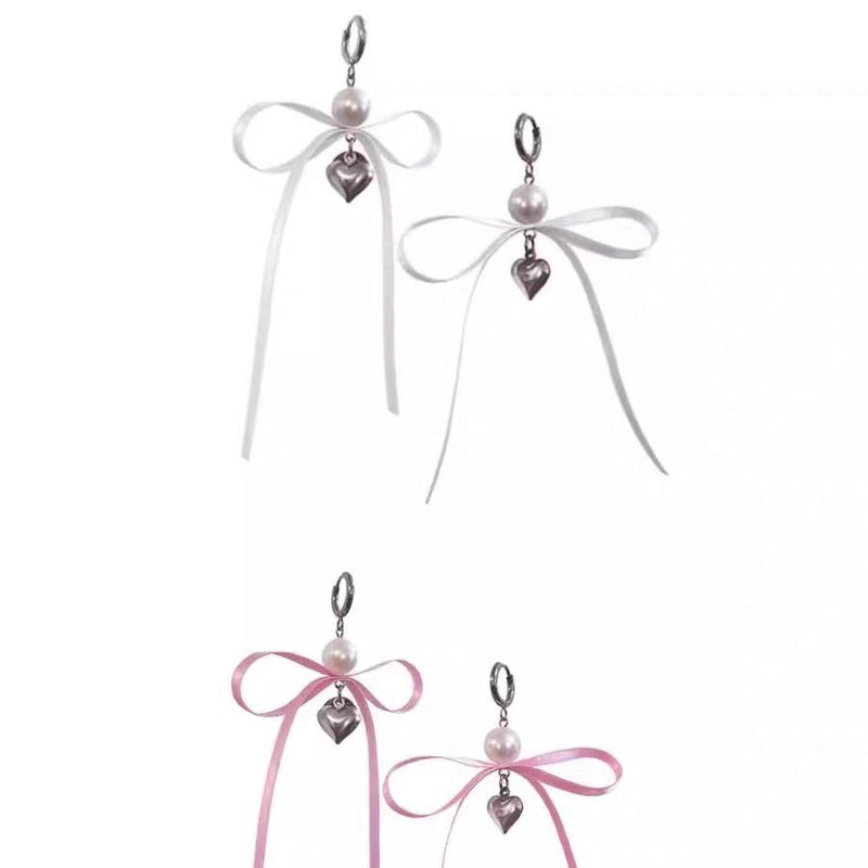 Ribbon Bow Drop Earrings