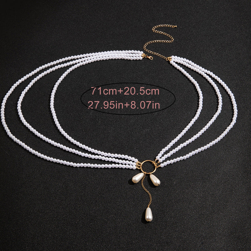 Bestone Rhinestone Chain Waist Multi-layer Body Chain