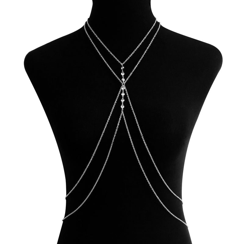 Sexy Cross Chest Chain Exaggerated Beach Casual Full Body Chain
