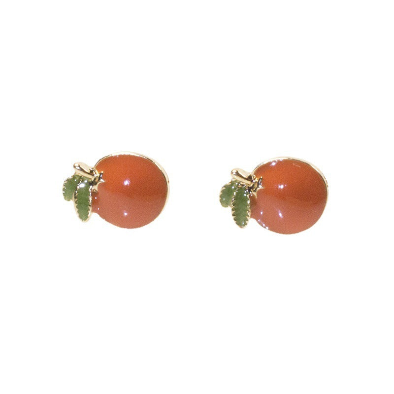 Orange Cartoon Fruit Stud Earring