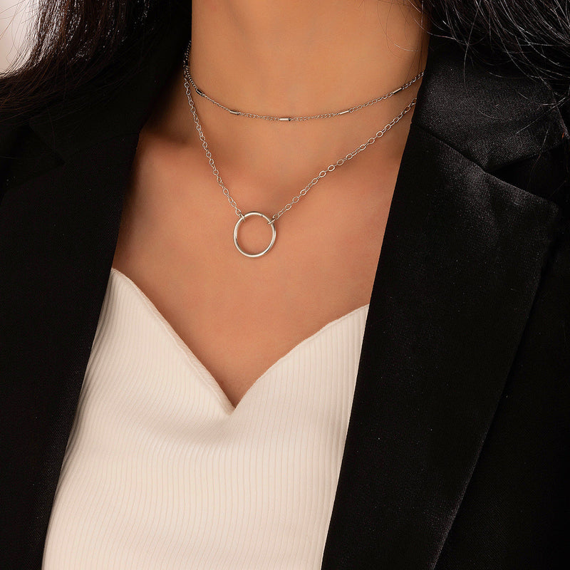 Double Layered Chain Necklaces for Women