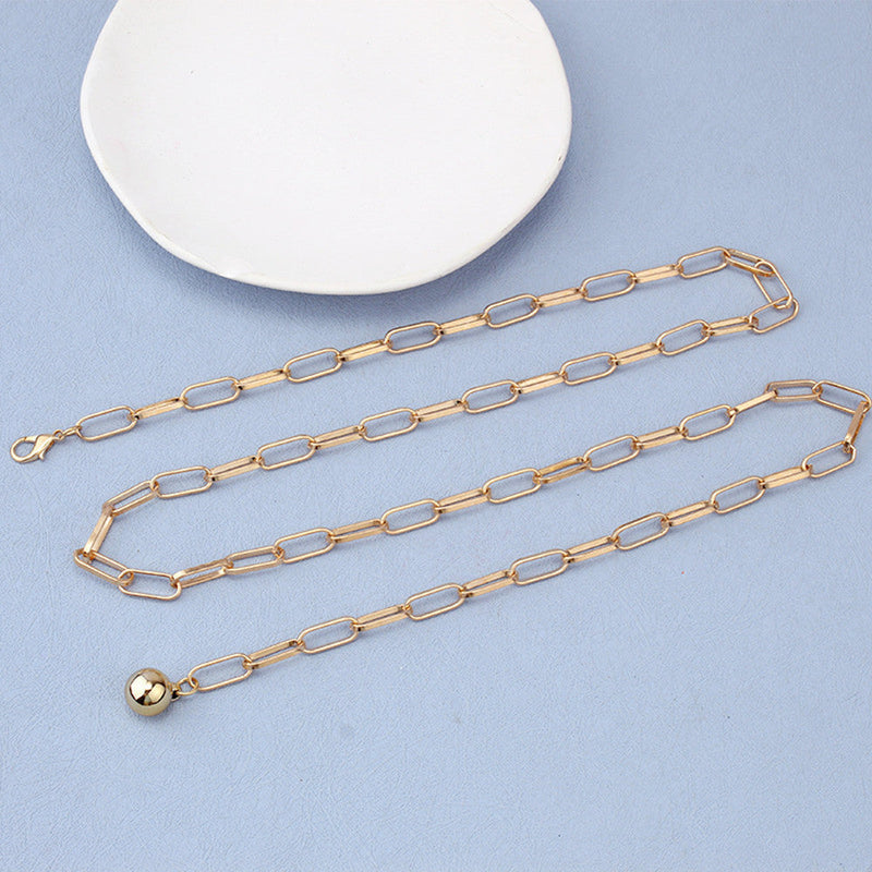 Metal Chain Belt Alloy Pendant Waist Chain