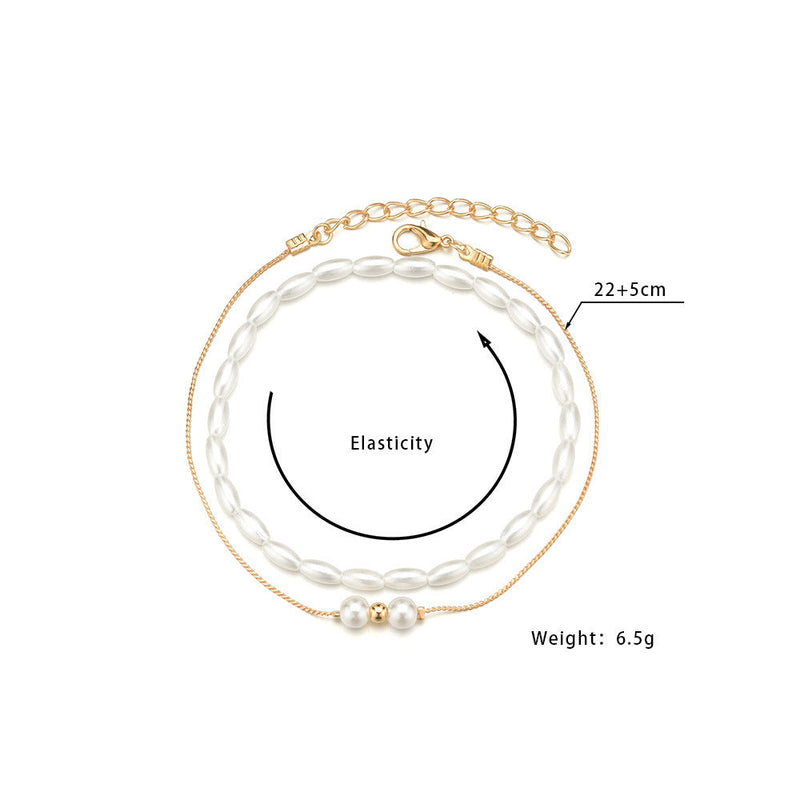 Layer Pearl Chain foot Jewelry