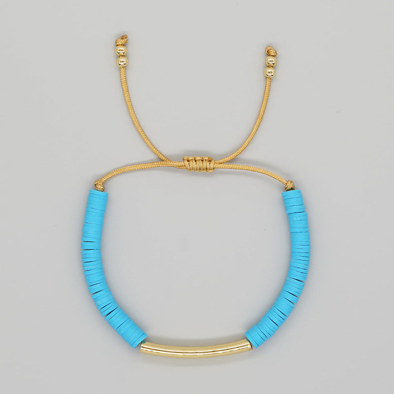 Polymer Clay Beads Bracelet Stretch Rope