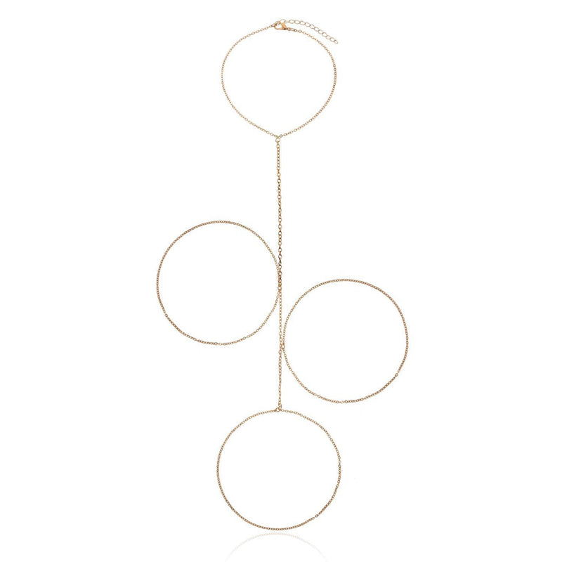 Bohemia Punk Link Chain Ring Connected Bracelets