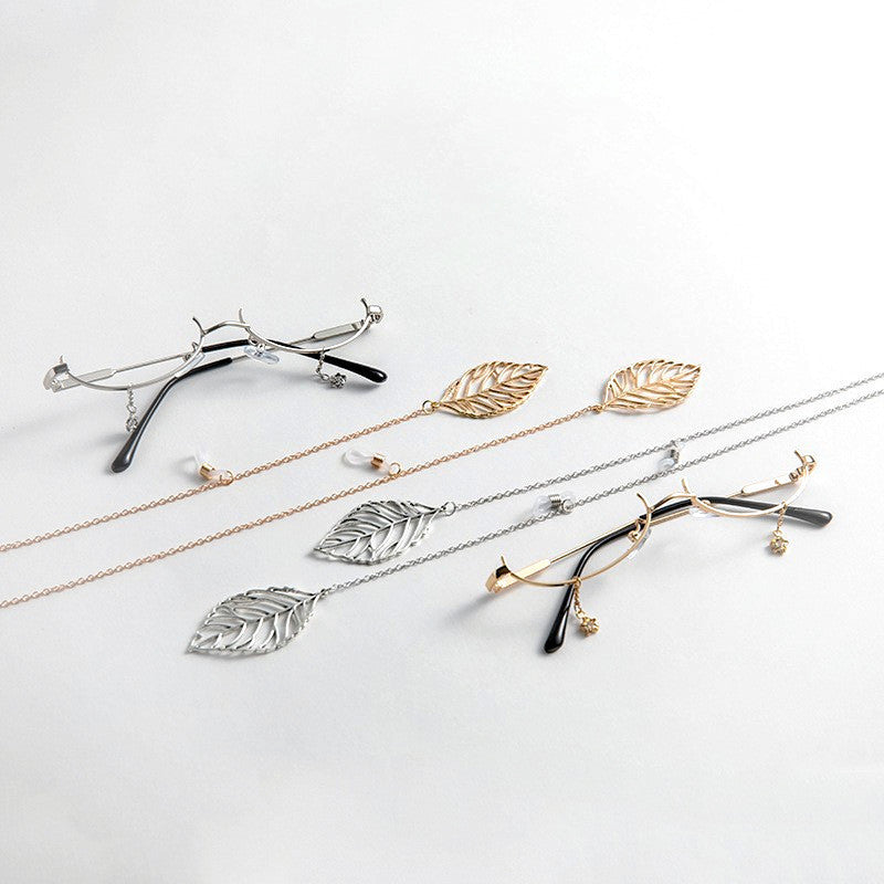 Classic Sunglasses Chain Hollow Leaf Pendant