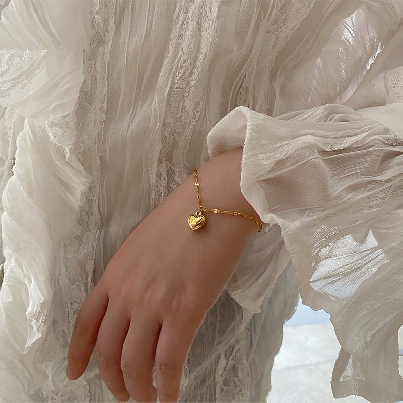 Love Heart Pendant Bracelet