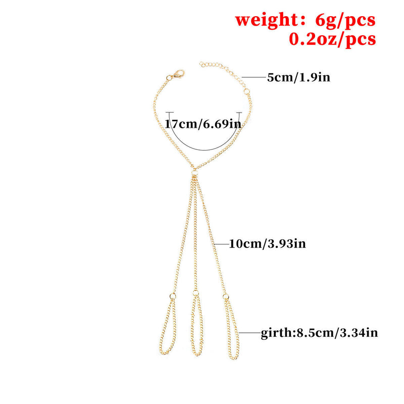 Bead Chain Bracelet Finger Chain