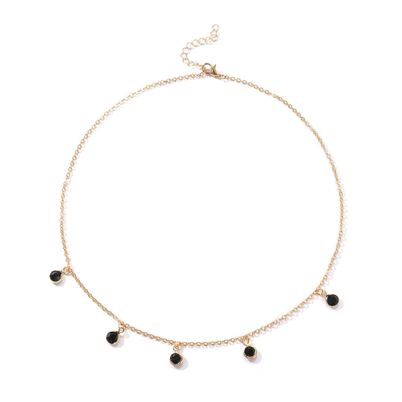 Crystal Stone Charm Necklace