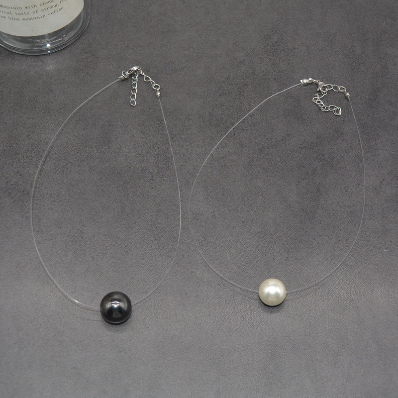 Summer Pearl Pendant Wire Chain Necklace