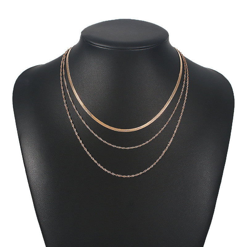 Snake Bone Chain Multi-layer Necklace