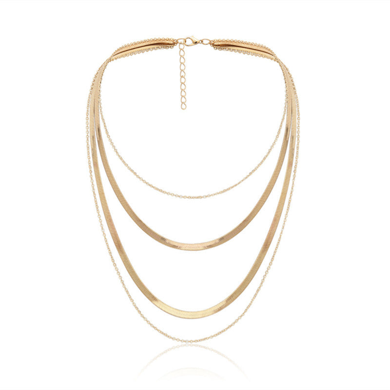 Multi Layer Dainty Chain Choker Necklace