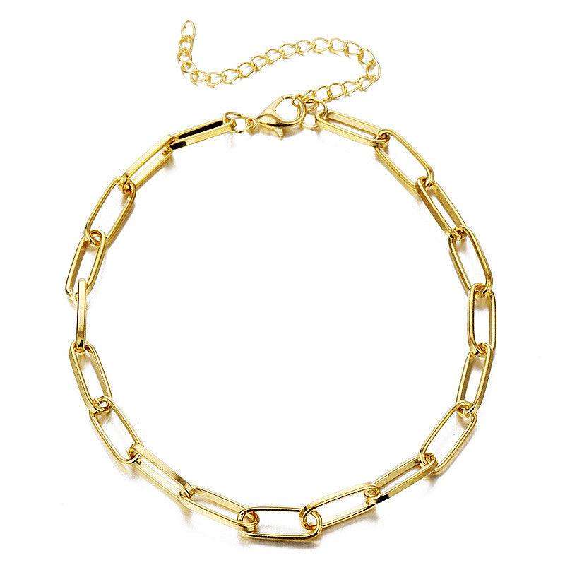Paperclip Thick Chain Anklet Jewelry