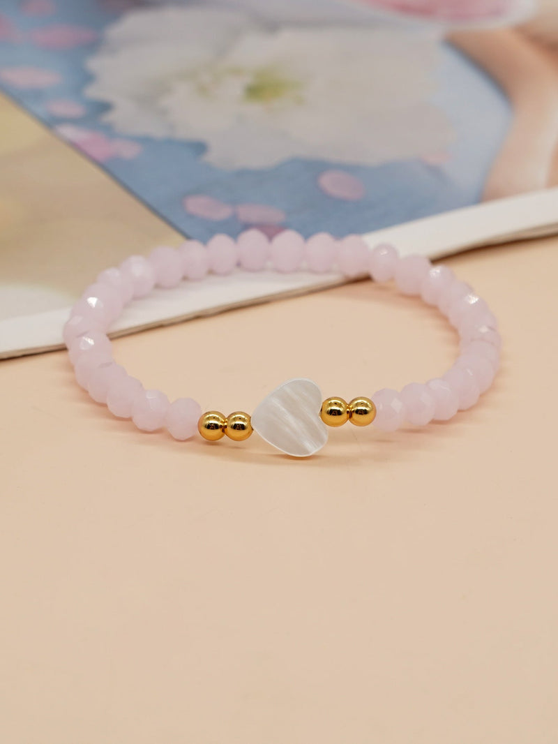 Red Crystal Bead Heart Bracelets