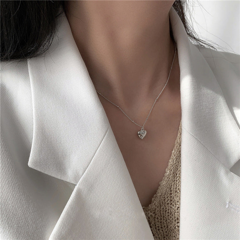 Women Heart Pendant Clavicle Chain Necklaces