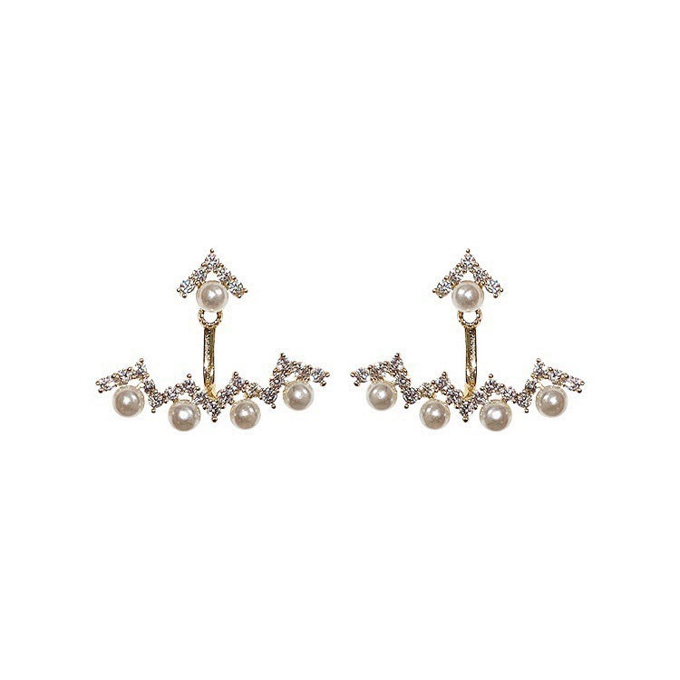 Pearl Lightning Shape Earrings