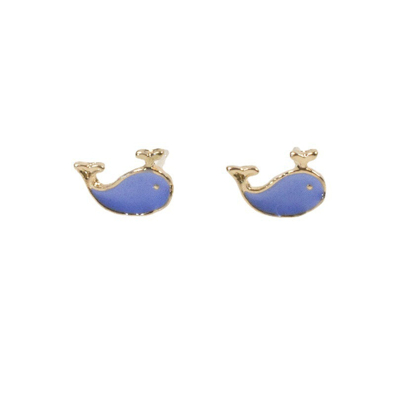 Cute Dolphin Small Stud Earrings