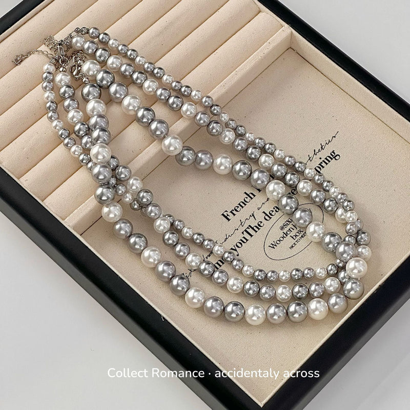 Imitation Pearl Beads Handmade Ball Chain Collar Necklace