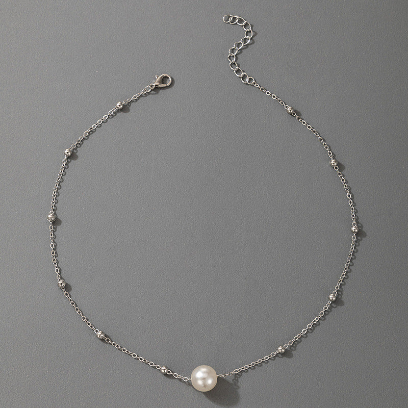 Pearl Choker Chain Necklace