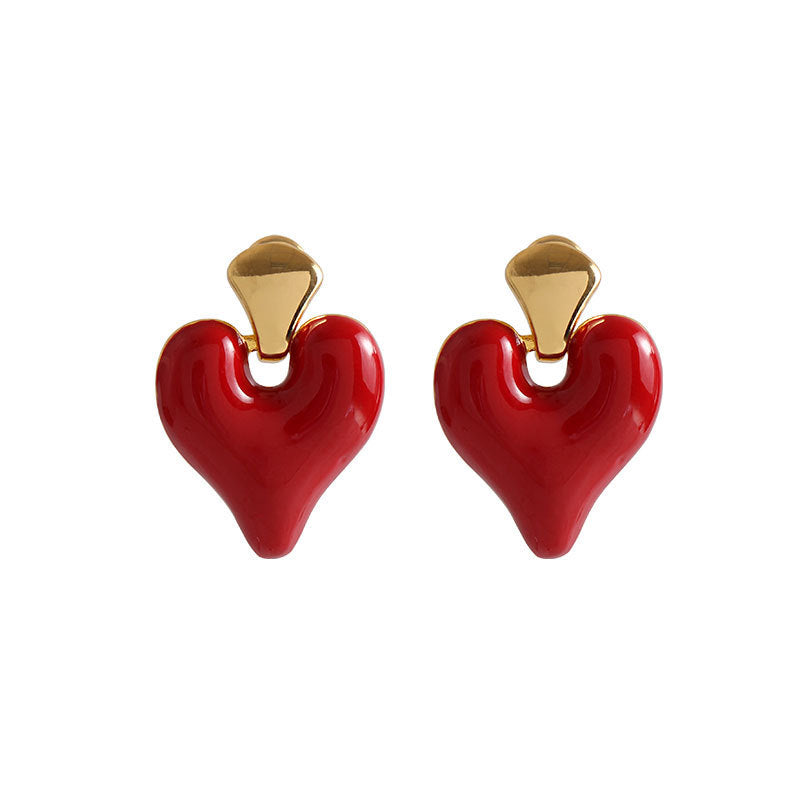 Love Heart Dangle Earrings