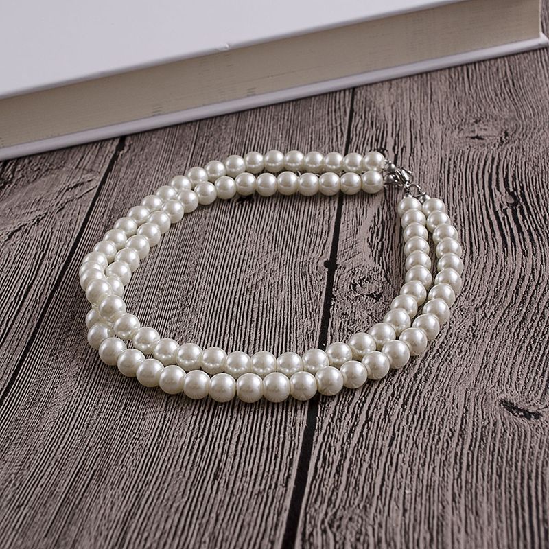 Glass Pearl Beads Women Necklace Customized Jewelry