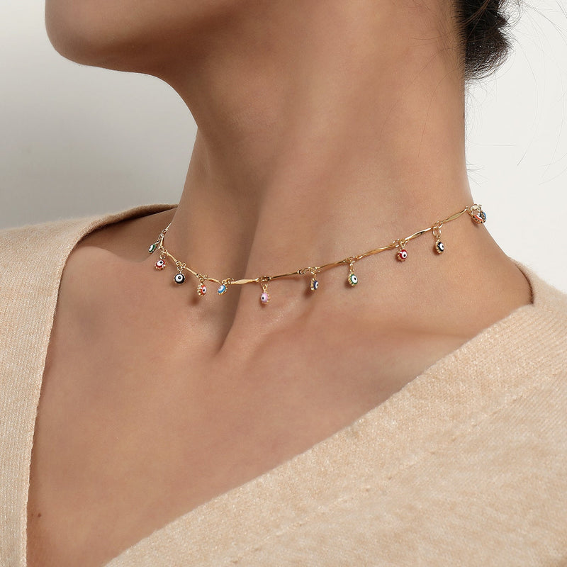 Colorful Bead Chain Necklace